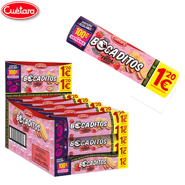 Bocaditos fresa 1'20 EUR (15Uds)