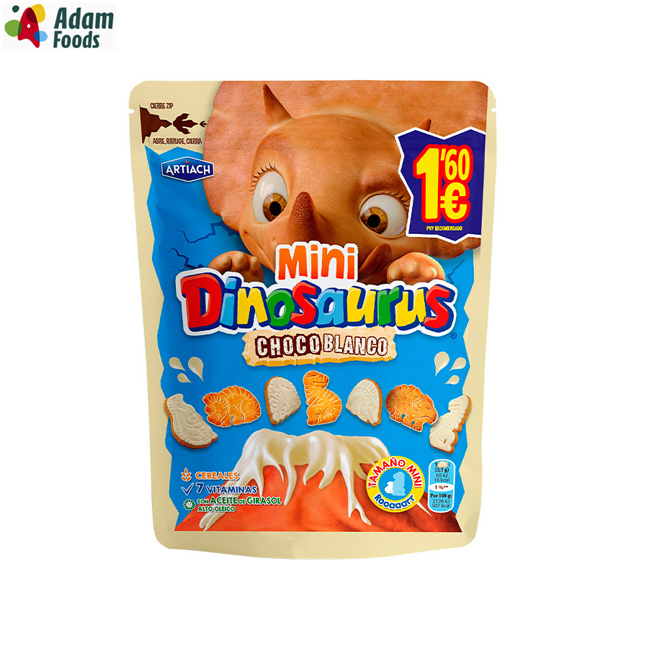 Mini Dinosaurus 1'60 EUR Blanco (7Uds)