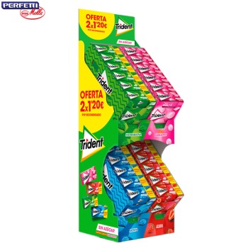 Expositor Trident Acción: 2 x 1'20 EUR 96 Uds. (LOTE)