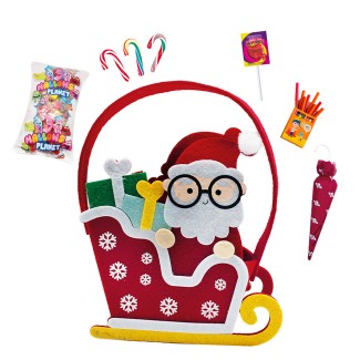 Cesto Papa Noel (3Uds)