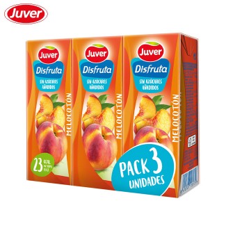 Juver Distruta Melocotón 200 ml. Pack 3 (10Uds)