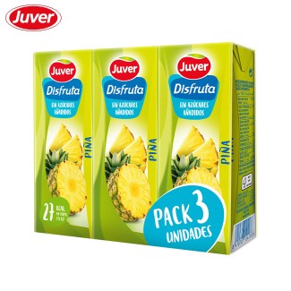 Juver Distruta Piña 200 ml. Pack 3 (10Uds)