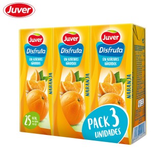 Juver Distruta Naranja 200 ml. Pack 3 (10Uds)