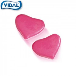 Corazones cobertura Fresa (75Uds)