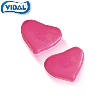 Corazones cobertura Fresa (75Uds)
