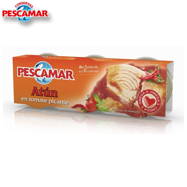 Pack Atún en tomate picante  Pescamar (1Uds)